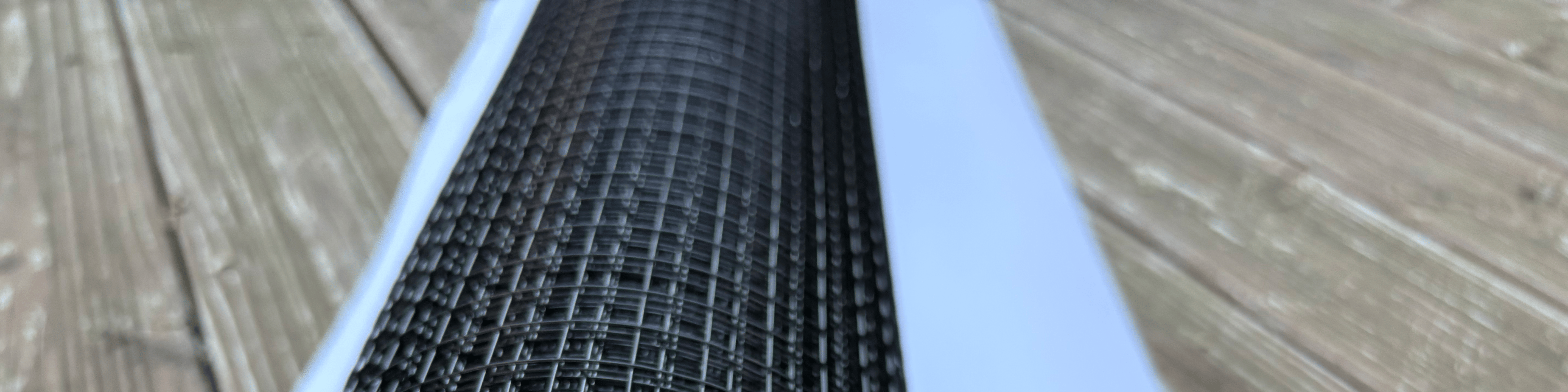 Kraptrap® schwarz lackiert, feuerverzinktes Drahtgitter 12,7 x 12,7 mm mit 1,05 mm Drahtstärke