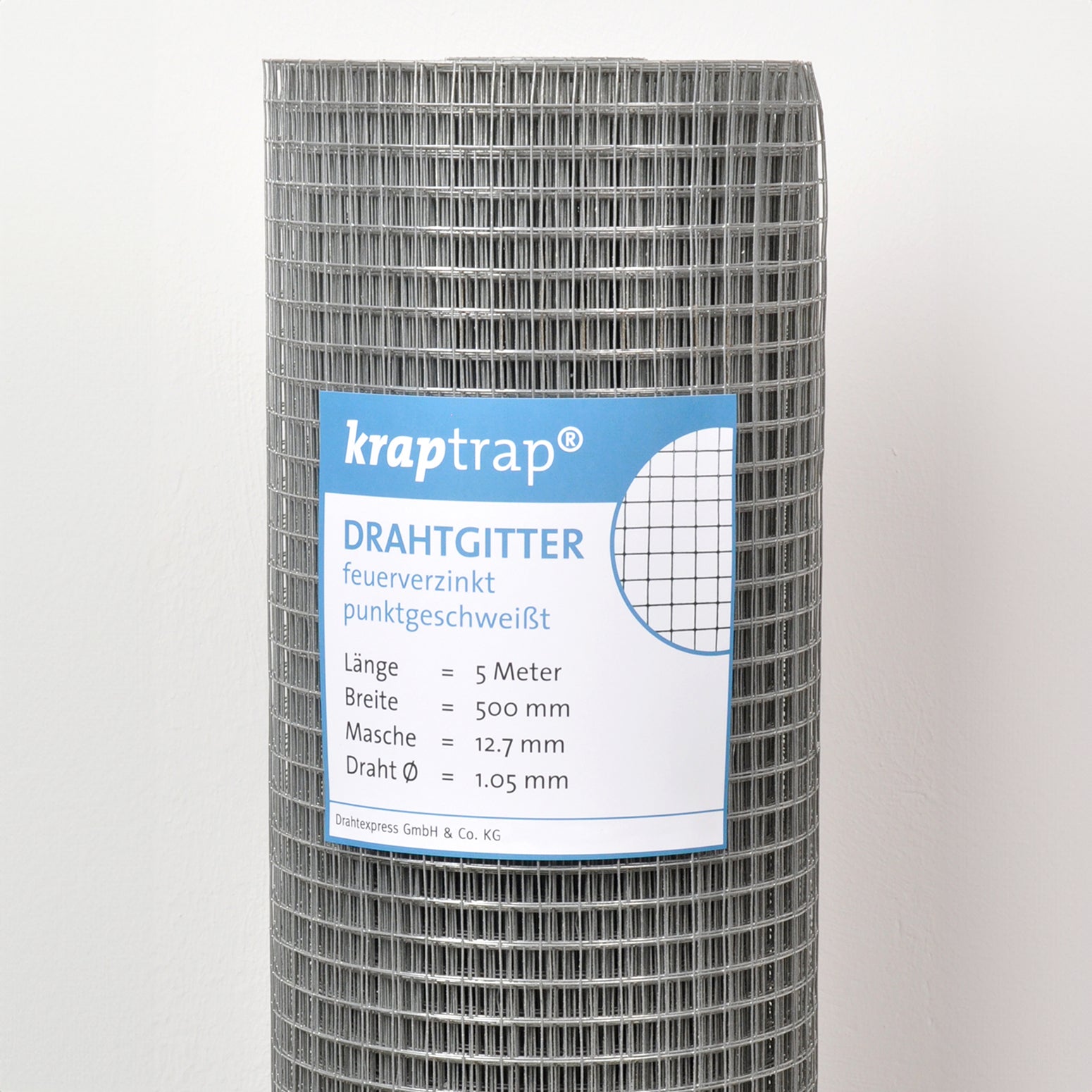 KrapTrap® feuerverzinktes Drahtgitter 12,7 x 12,7 mm mit 1,05 mm Stärke